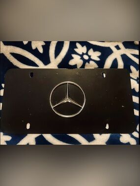 Mercedes-Benz Black License Plate Frame with Chrome Emblem